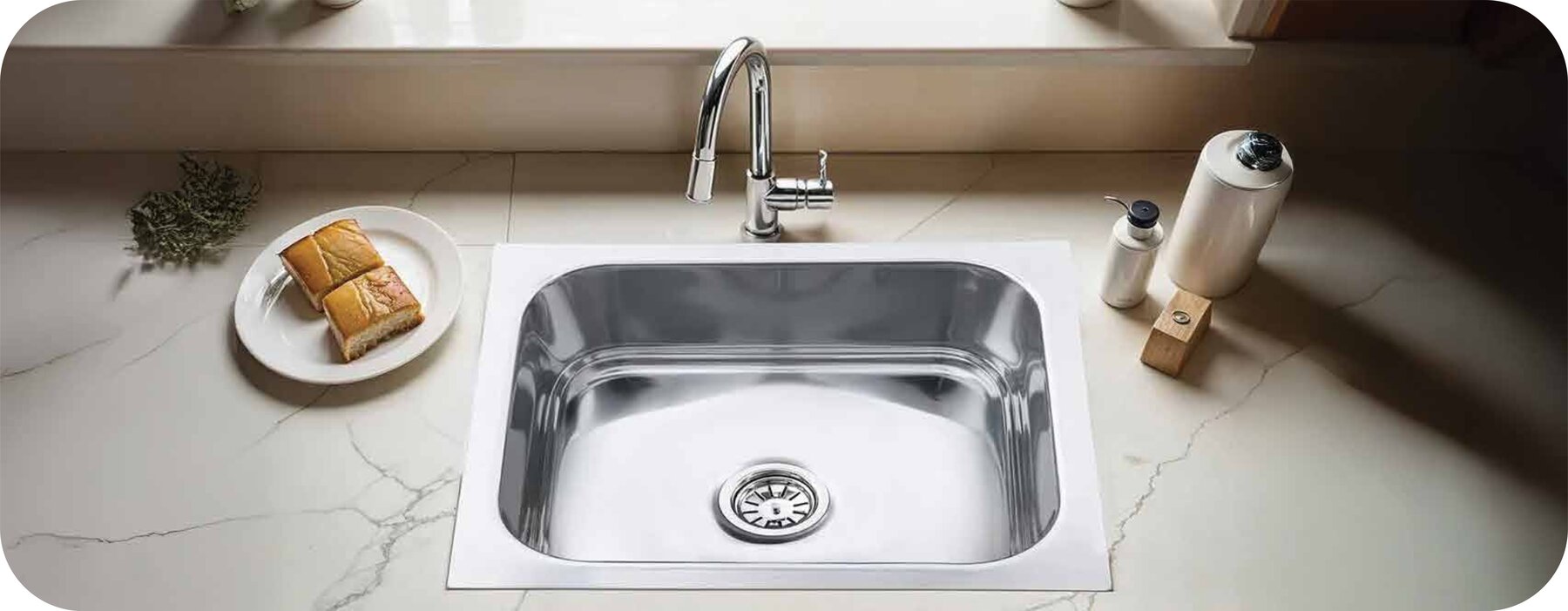 Single Bowl Natural Series installed